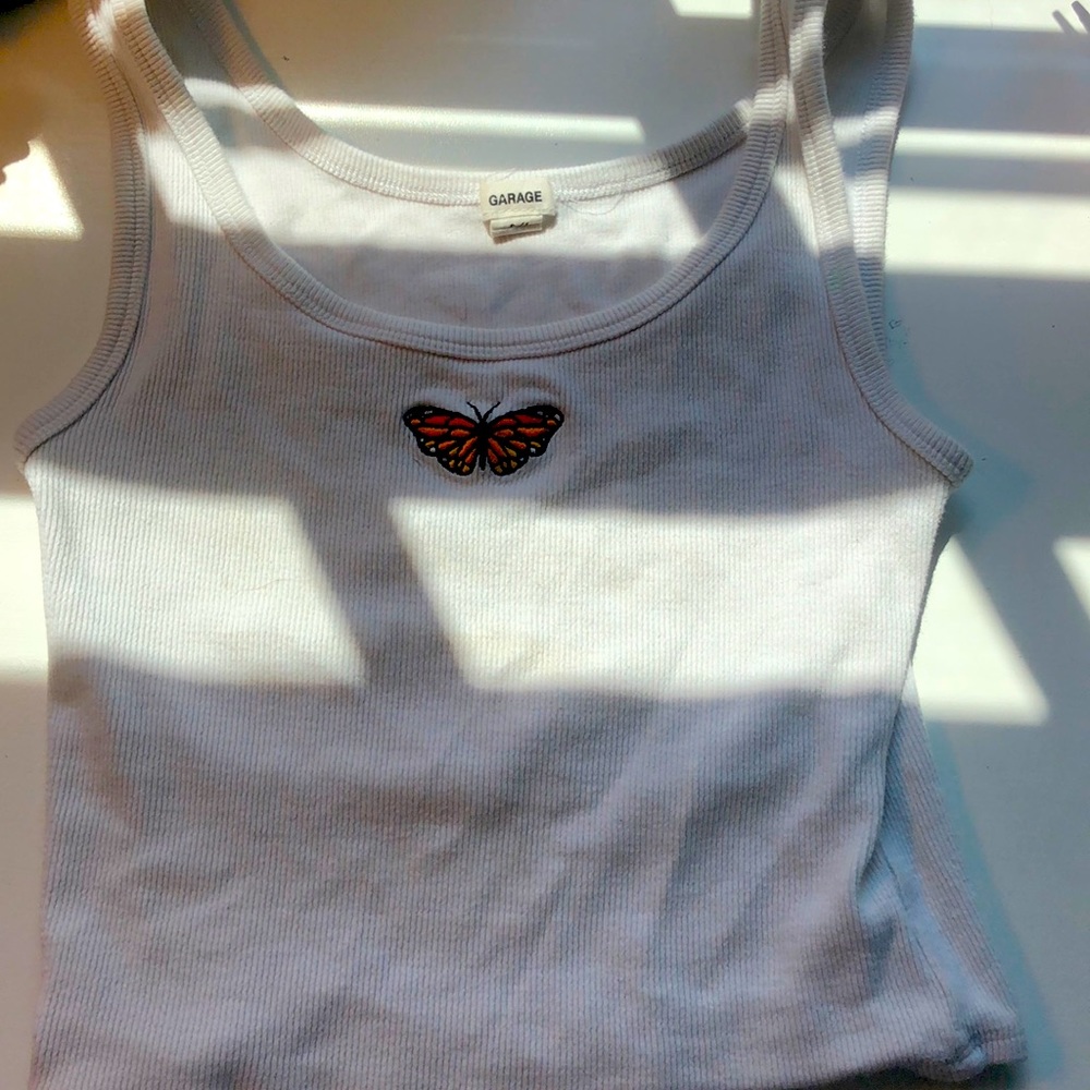 Tank top with butterfly